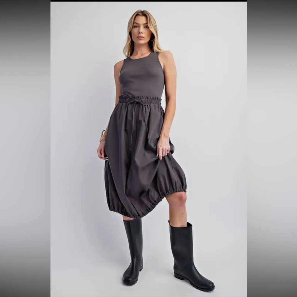 Heyson Charcoal Tank Top Utility Dress